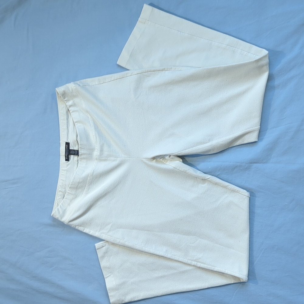 EILEEN FISHER White Pants Stretch Viscose Nylon Spandex Petite PP/PTP